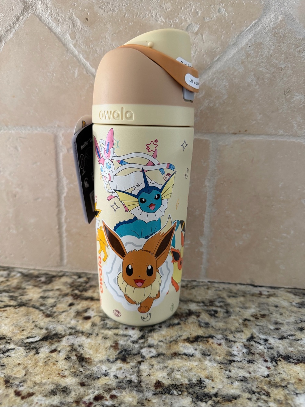 Pokemon 30th x Target Owala FreeSip 16oz Eevee Vaporeon Sylveon Beige
